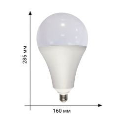 LED-A160-65W-4000K-E27-FR-NR Лампа светодиодная. Форма A. матовая. Серия Norma. Белый свет 4000K. Картон. ТМ Volpe