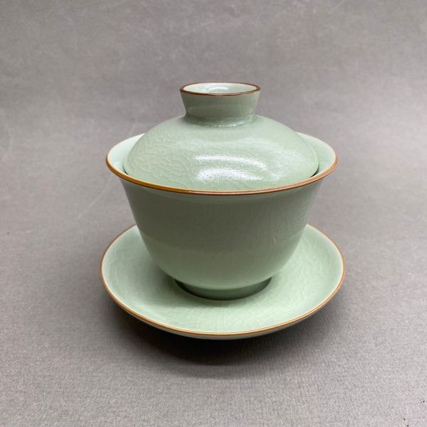 Гайвань светлая бирюза, керамика, кракле, 150 мл