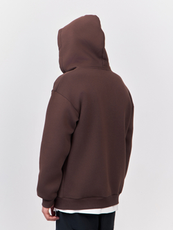 Худи зип с начесом (коричневый)