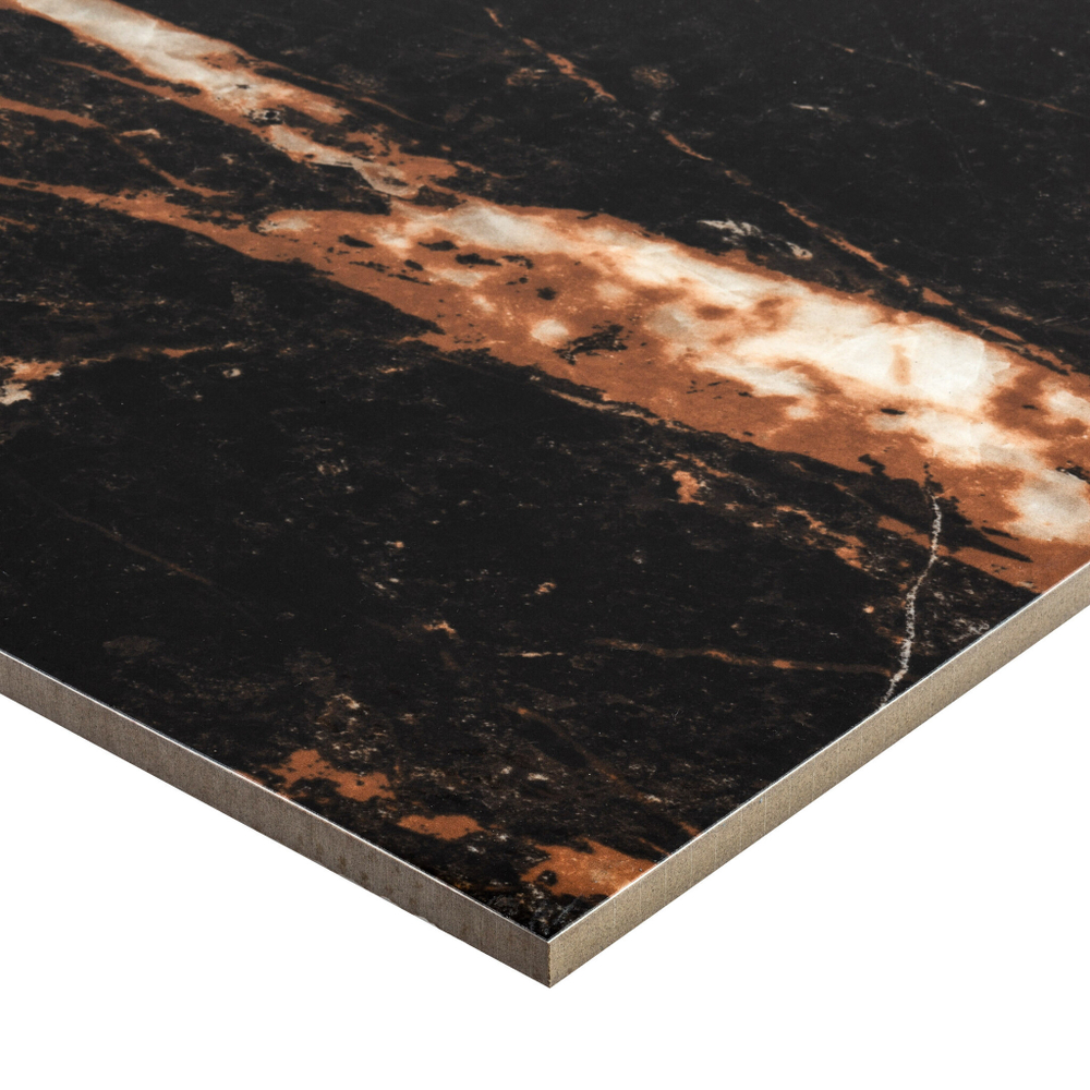 Керамогранит Lavelly Marble Nero черный полированный 1200х600х8,5 мм (2 шт.=1,44 кв.м)