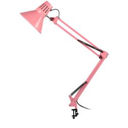 Настольный светильник ЭРА N-121-E27-40W-P Е27 на струбцине розовый