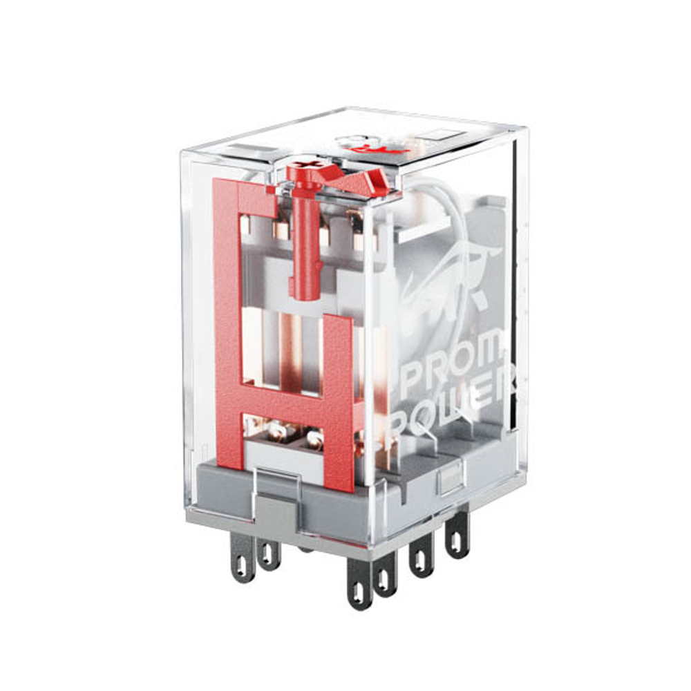 Электромеханическое реле Prompower PMY2N AC230 Двухполюсное Номинальный ток 10А, управление 220VAC