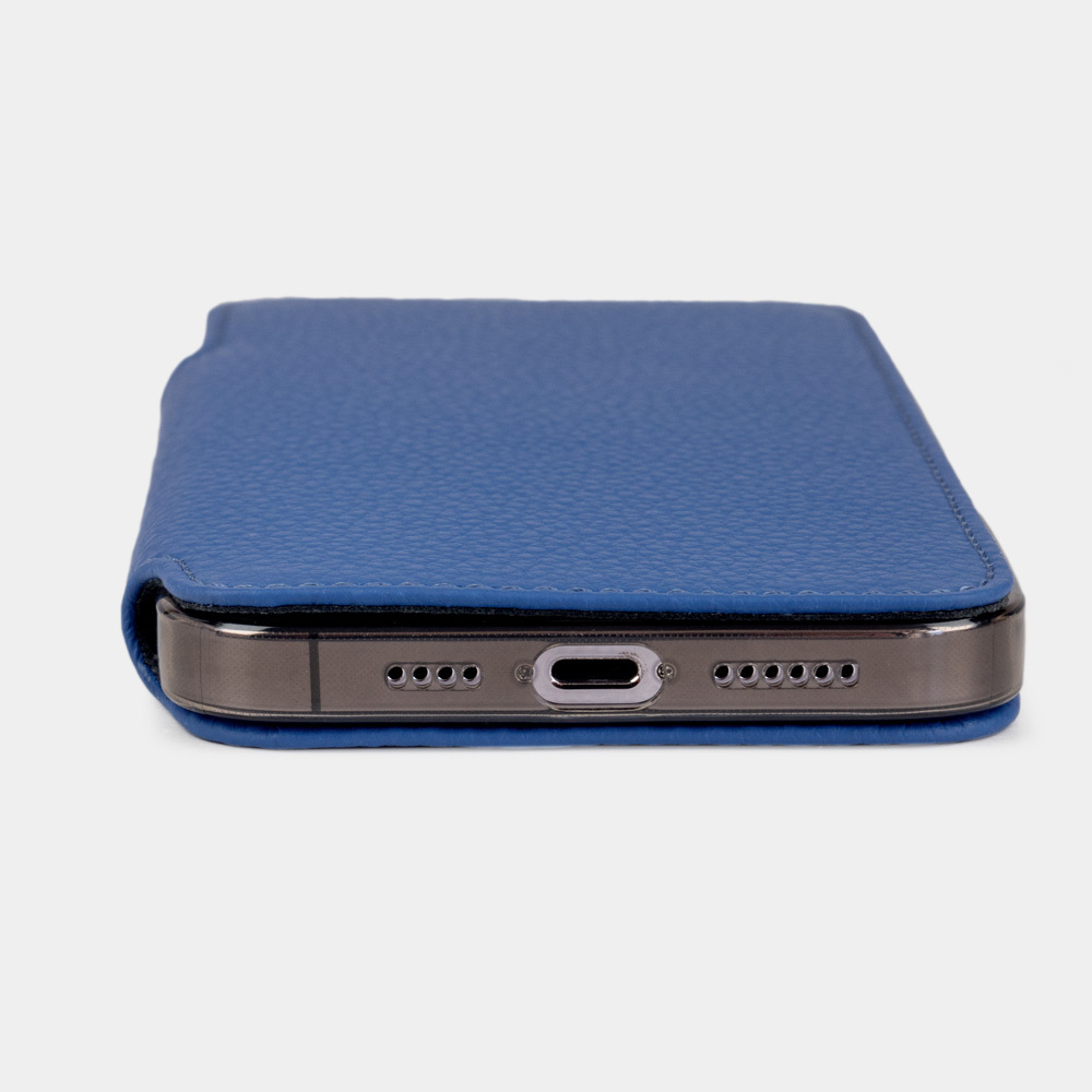 Чехол для iPhone 13 Pro Max из кожи теленка, цвета синий королевский