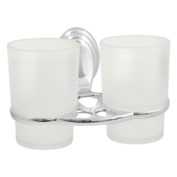 Стакан для зубных щеток, двойной, мет-л, хром, Solinne, Classic, 2546.101