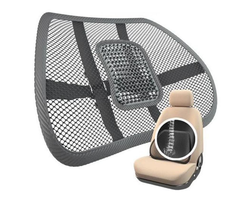 Поддержка поясничная Nova Bright-fusion 47822 черная, сетка с массажером (38*40)