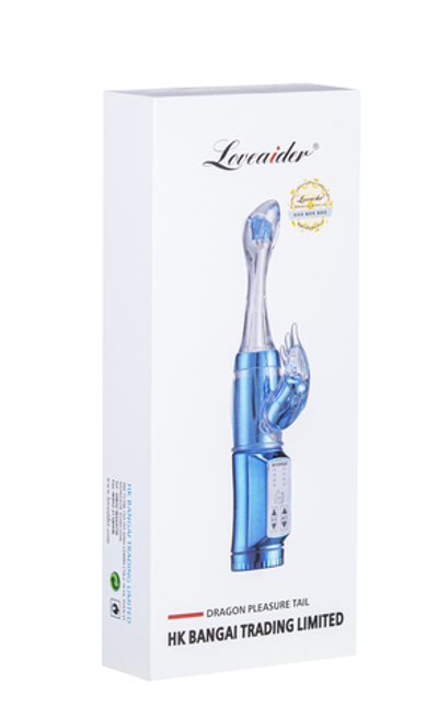 Вибростимулятор точки G с ротацией "Dragon Pleasure Tail", Синий