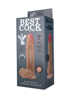 Телесный фаллоимитатор на присоске F&F BEST COCK 7 - 20 см. (Цвет: телесный)