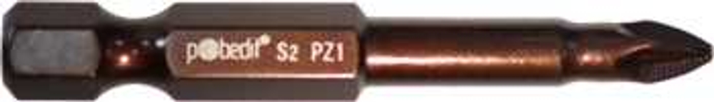 Бита DELUXE, PZ 1х50 мм, S2+Bronze+AntiSlip, Pobedit 2 шт. блистер