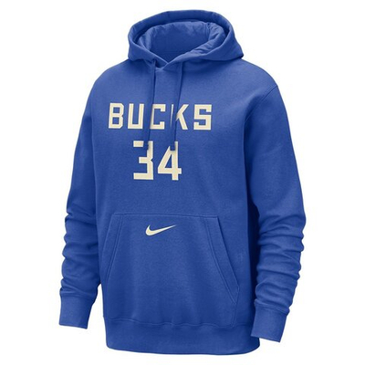 Толстовка Nike Club Milwaukee Bucks Giannis Antetokounmpo Blue Hoodie