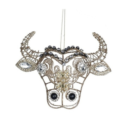 Игрушка Бычок счастья в кристаллах