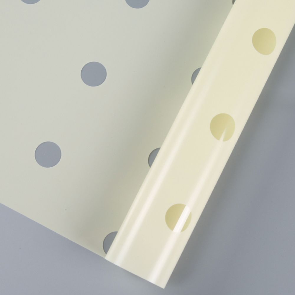 ЛИСТ глянец "Прозрачный Горох" 60*60см/20шт КРЕМ