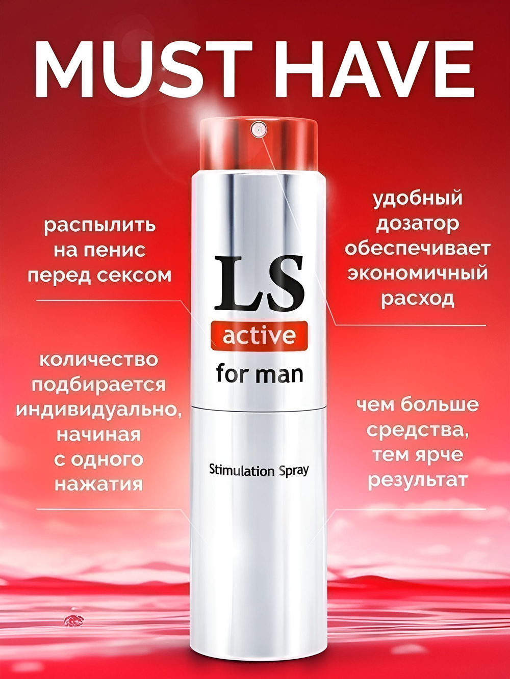 Спрей-стимулятор для мужчин Lovespray Active Man - 18 мл.