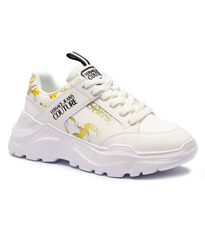 Кожаные кроссовки fondo speedtrack Versace Jeans Couture - белый(77YA3SC2ZP324)