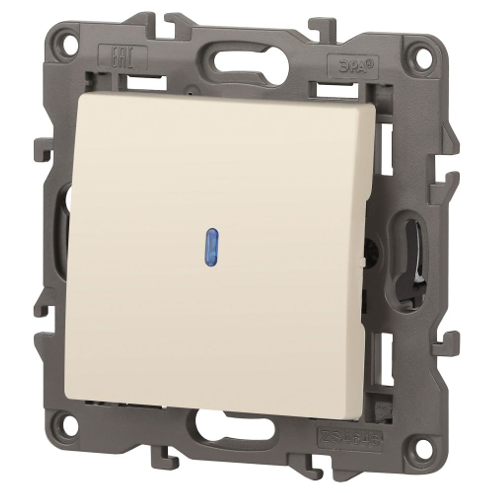 14-1102-02 ЭРА Выключатель с подсветкой, 10АХ-250В, IP20, Эра Elegance, сл.кость