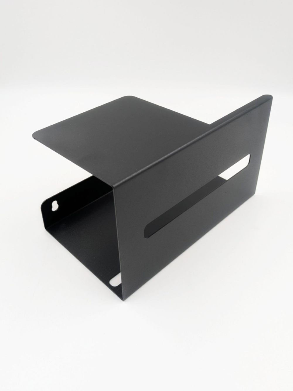 Держатель для туалетной бумаги с полочкой и местом под освежитель воздуха, цвет черный