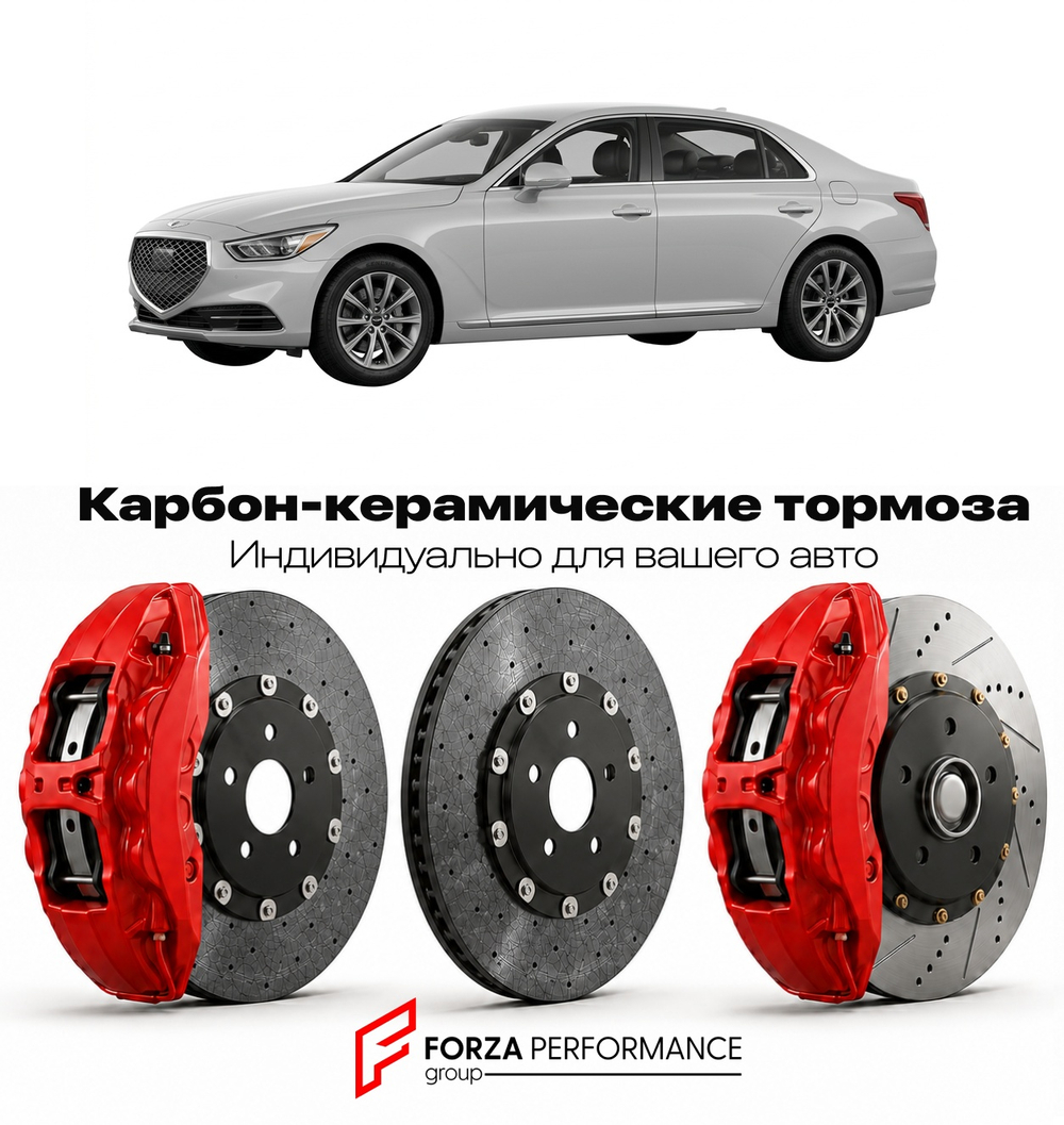 Карбон-керамическая тормозная система для Genesis G90 I 2015-2022 Генезис