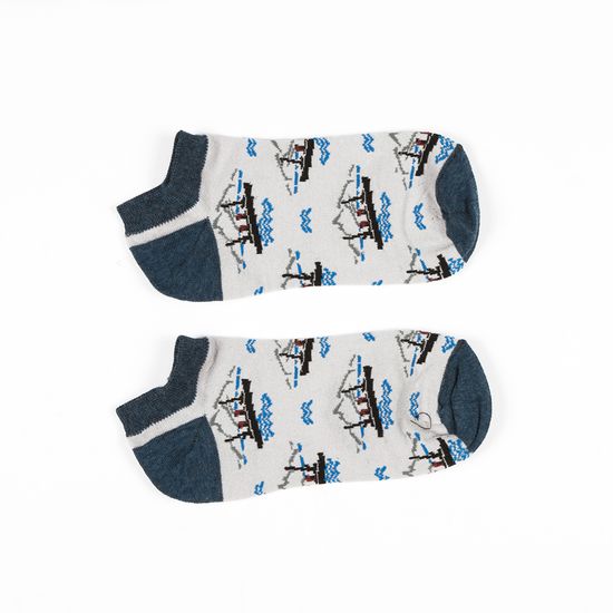 Носки ЗАПОРОЖЕЦ Корабль Серый короткие женские