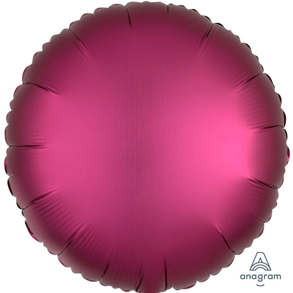 Шар фольгированный Круг 43 см (Бургундия)