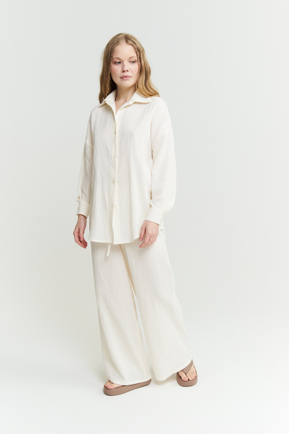 Муслиновые брюки сливочные