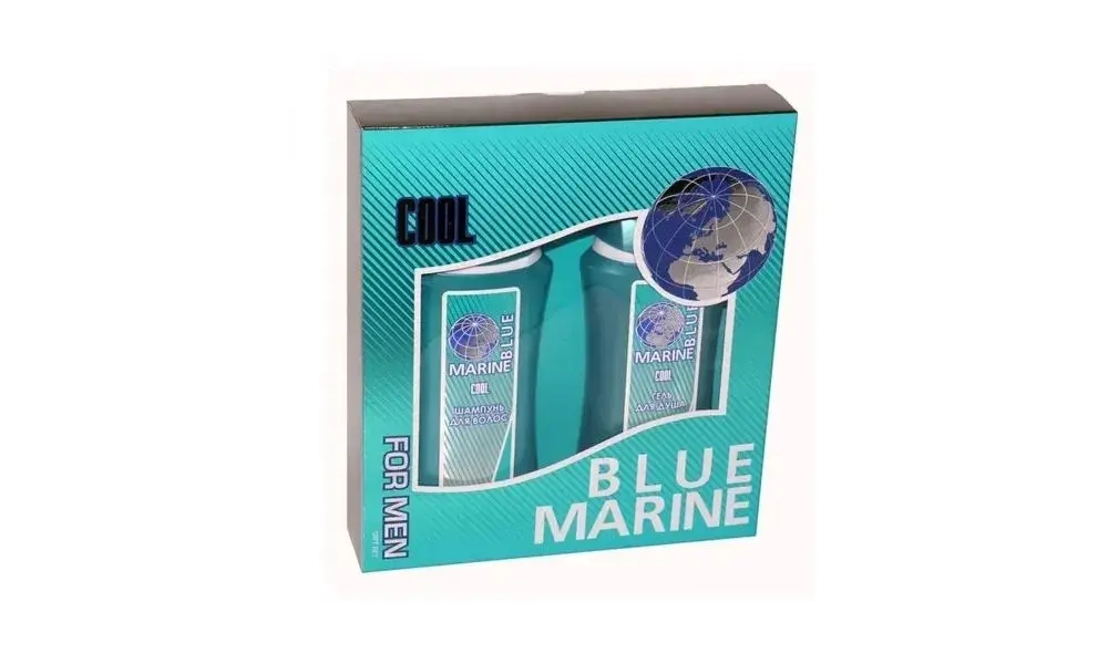Подарочный Набор для мужчин "BLUE MARINE COOL" (шампунь 250мл + гель 250мл)