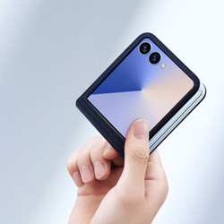 Чехол синего цвета из искусственной кожи от Dux Ducis для Samsung Galaxy Flip 7, серия Bril Series Case