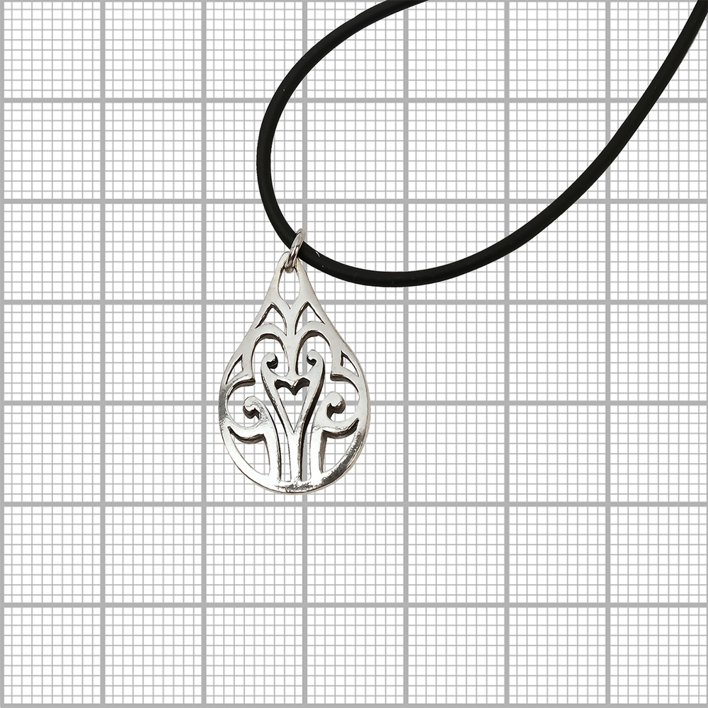 "Кулон № 29" подвеска в серебряном покрытии из коллекции "Composition" от Jenavi с замком карабин