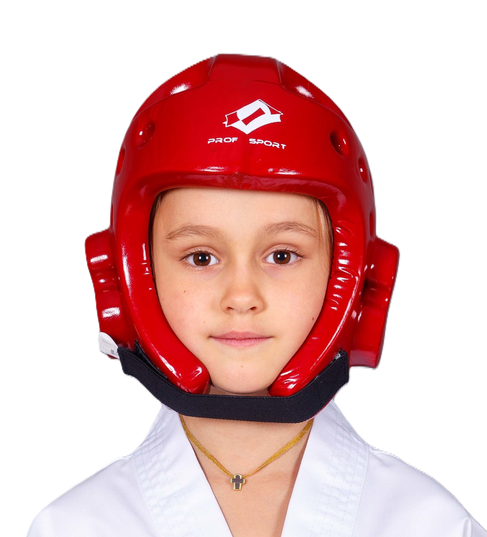 Шлем для тхэквондо ProfSport (усиленная защита) красный