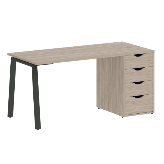 Home Office Стол письменный VR.SP-3-158.4.A Дуб Аттик/Металл Антрацит 1580*720*750