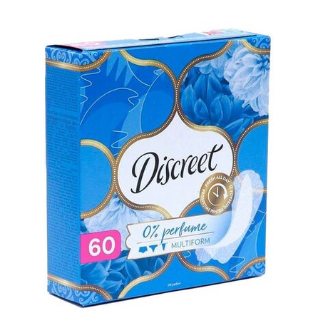 DISCREET 60 шт. Air Multiform Trio Женские гигиенические прокладки на каждый день
