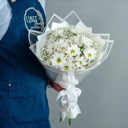 Воздушный букет с ромашками