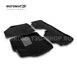 Коврики салона для CHEVROLET Malibu (2018-) Euromat 3D Business черные. Арт. EMC3D-001500