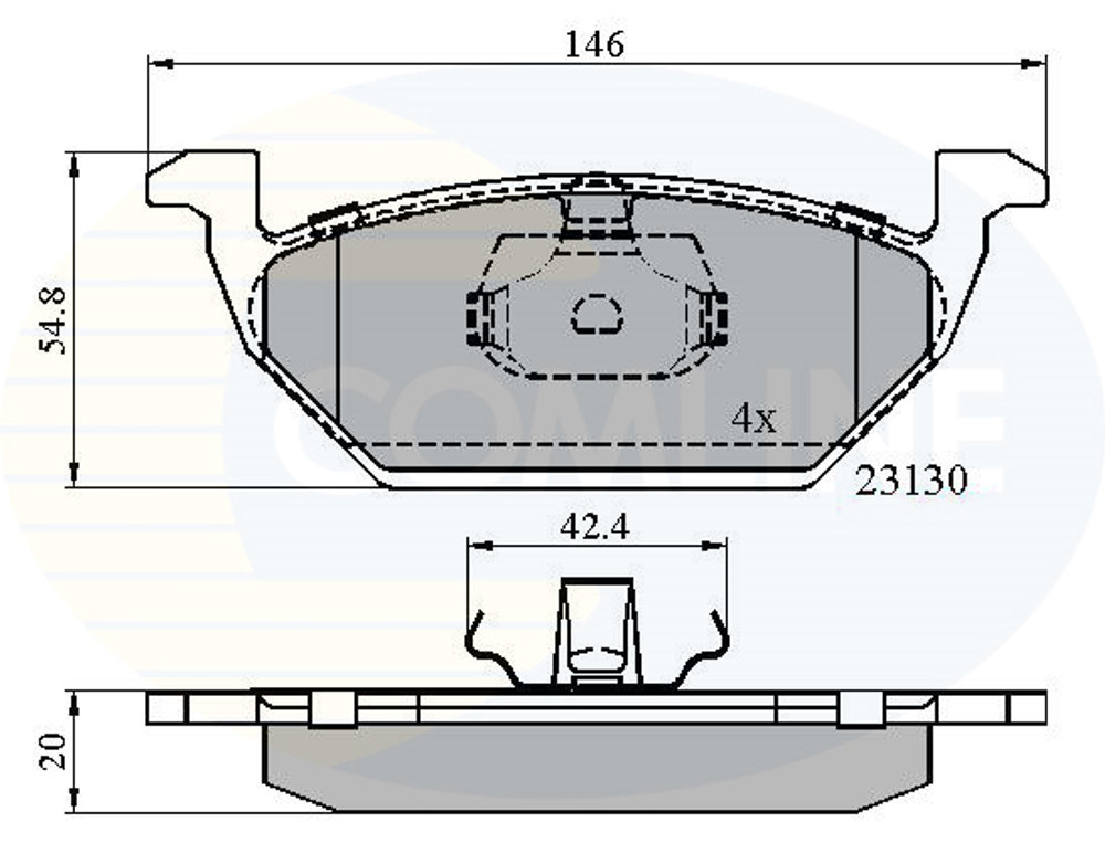 COMLINE - CBP0737-CML - Brake Pad Set, disc brake