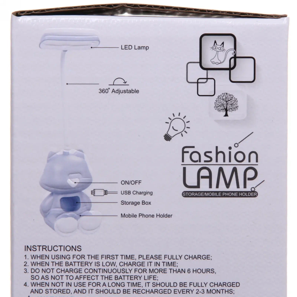 Светильник настольный «Marmalade-Кот Томас» LED 28*8,5*8см USB 2W 5V, Розовый