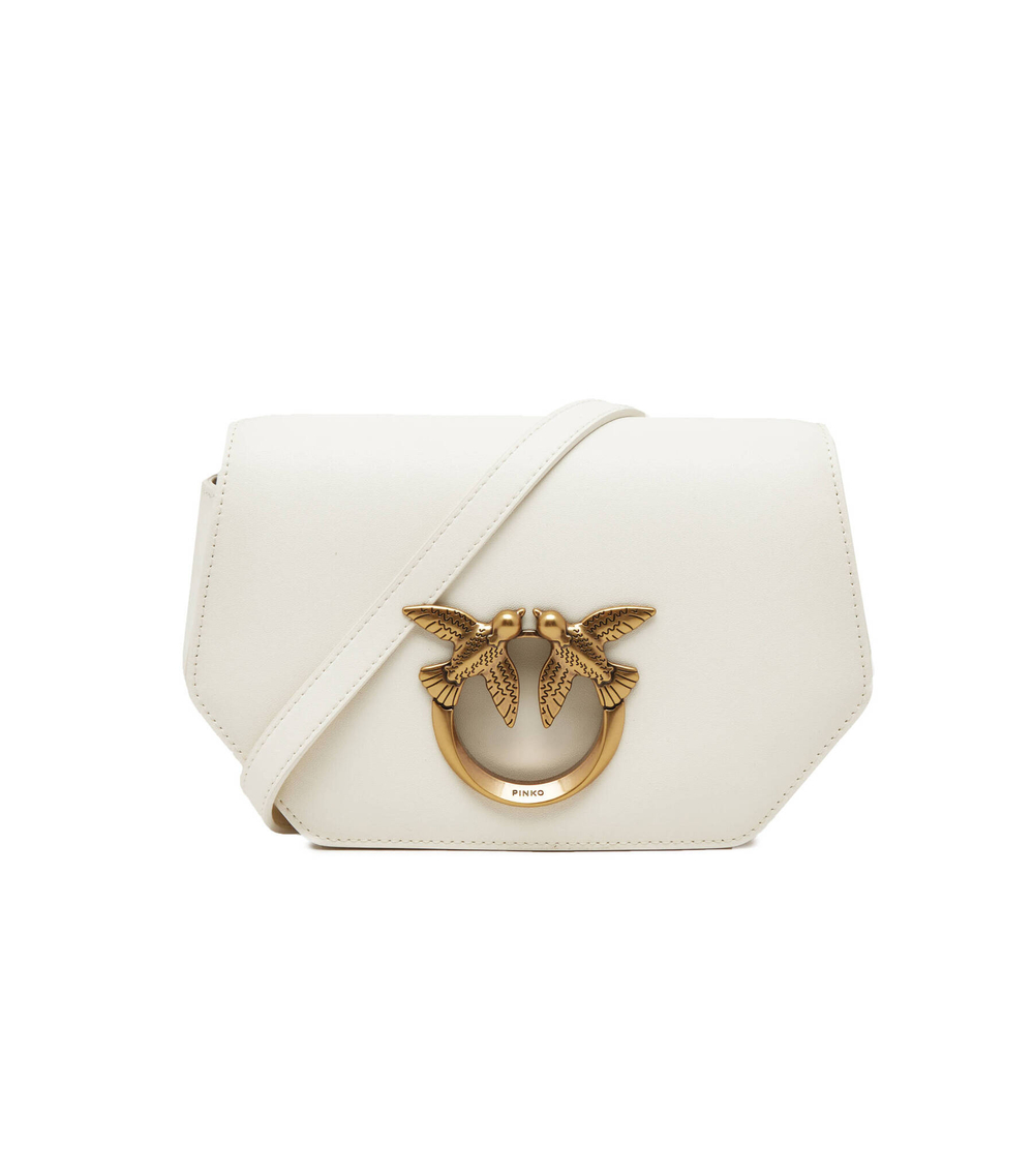 кожаная сумка через плечо love click exagon mini vitello Pinko - кремовый(100075 A0F1)
