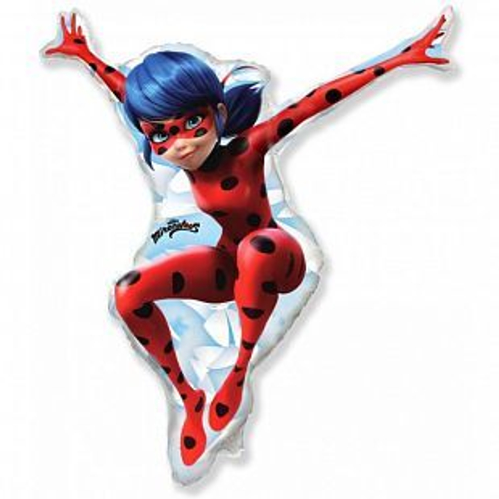 Леди Баг/ 28" 73 см / Lady Bug / 1 шт /, Фольгированный шар Д21