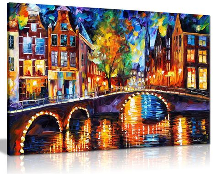 Интерьерная картина в технике цифровой печати. АРТ 008  Абстрактный городской пейзаж