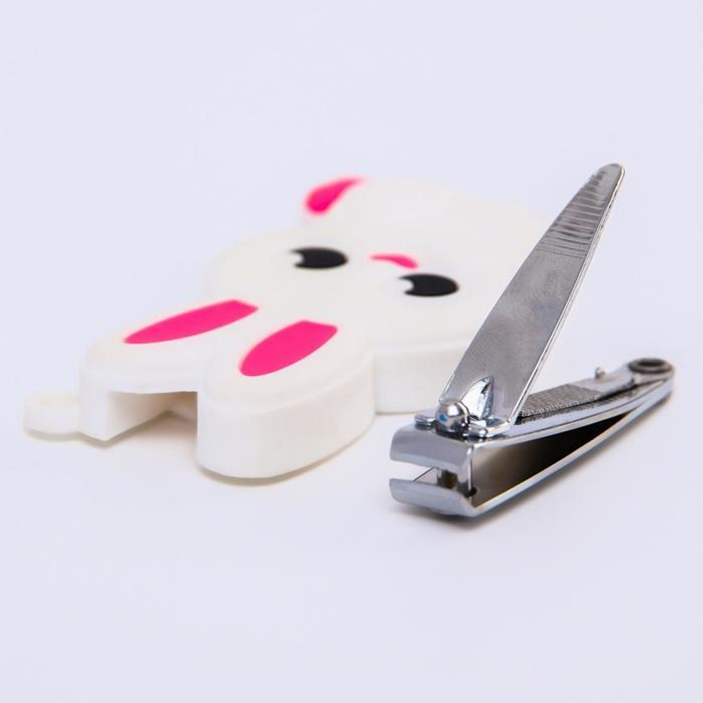 3612544 Детские, маникюрные щипчики - книпсеры «Зайка» с резиновой игрушкой