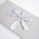 Коробка для денег, Тиснение Микровельвет, Серебристый