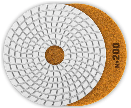 29866-200 ЗУБР Мокрое шлифование алмазный гибкий шлифовальный круг 100мм P200