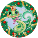 Подставка под кружку керамическая 10см «Царевна Змейка Кику»