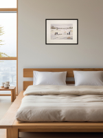 Картина авторская акварельная в паспарту 30х40 см на стену для интерьера "Рыбаки на Можайском..."