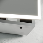 Зеркальный шкаф для ванной комнаты из алюминия Sancos Evoke 600x700х136 мм, с LED подсветкой, арт. SC8060