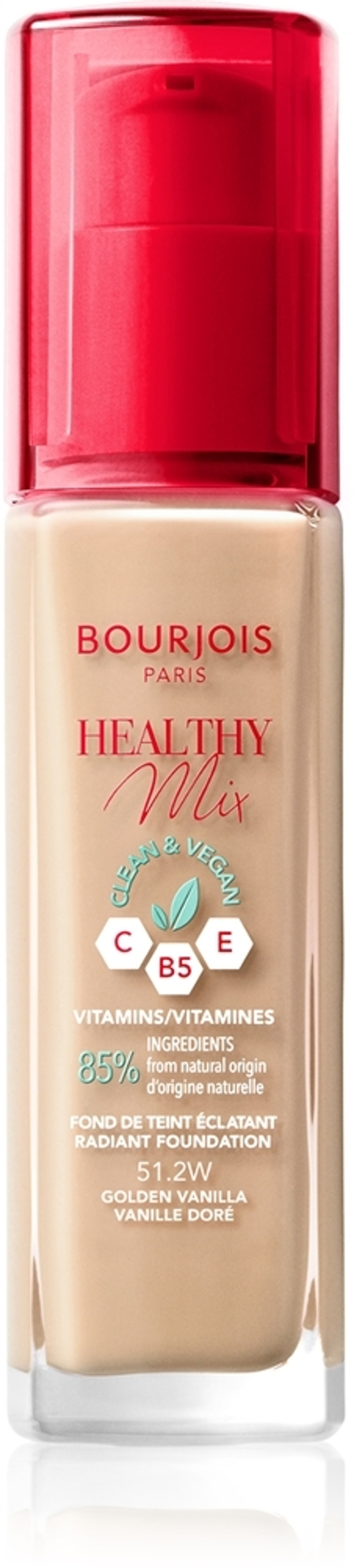 Bourjois Healthy Mix - осветляющий увлажняющий тональный крем 24 часа., 30 ml