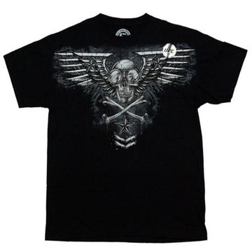 Футболка Череп с крыльями в лётном шлеме и очках ( UFC )