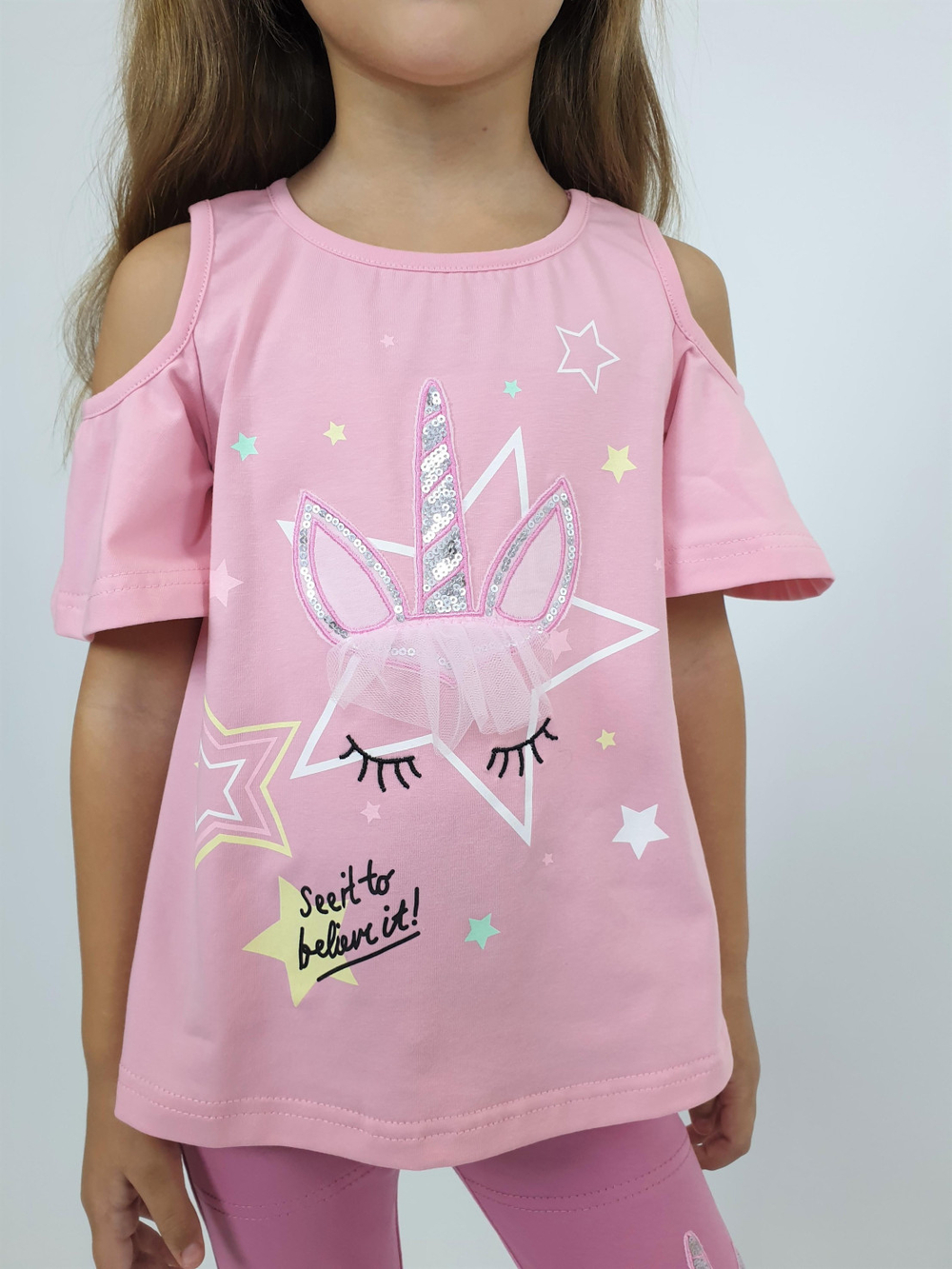 02-124-2 Комплект для девочки (футболка+ лосины)