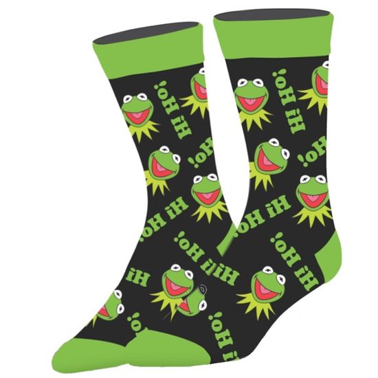 Носки Лягушонок Кермит, р-р 38-44 (черный/салатовый)