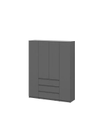 Шкаф для одежды распашной Графит серый 160х46х205 см