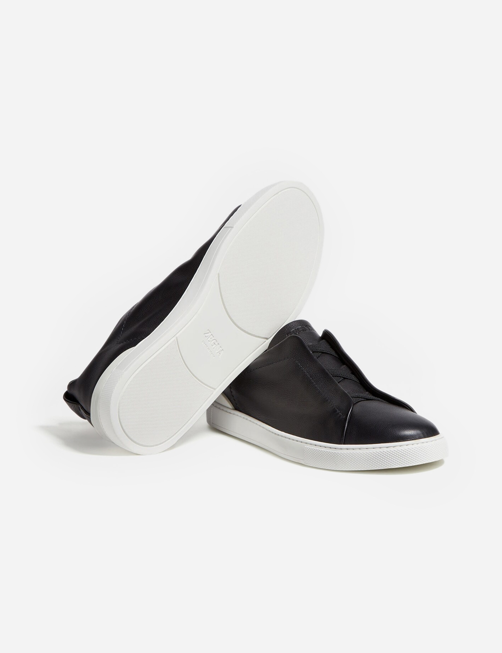 Zegna Stitch Secondskin Sneakers Triple Black