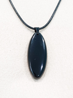 Кулон черный овал