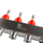 Коллектор с расходамерами 1"-3/4" - 8 вых. Wester MUFS